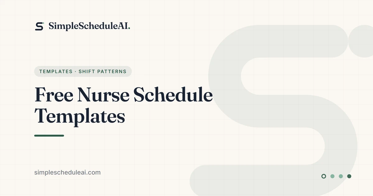 Free nurse schedule templates give small hospitals a starting point for building weekly rotations without specialized software. But most templates lack the compliance logic, callout handling, and overtime tracking that critical access hospitals need, gaps that become expensive when a survey or a staffing crisis hits.
