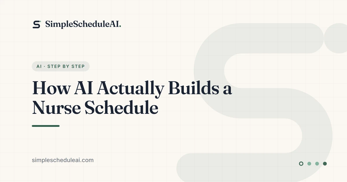 How AI Actually Builds a Nurse Schedule (Plain-English, Step by Step)