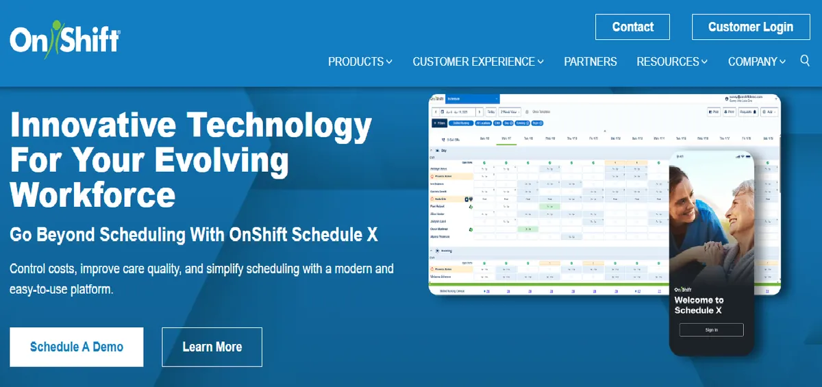 OnShift scheduling app interface