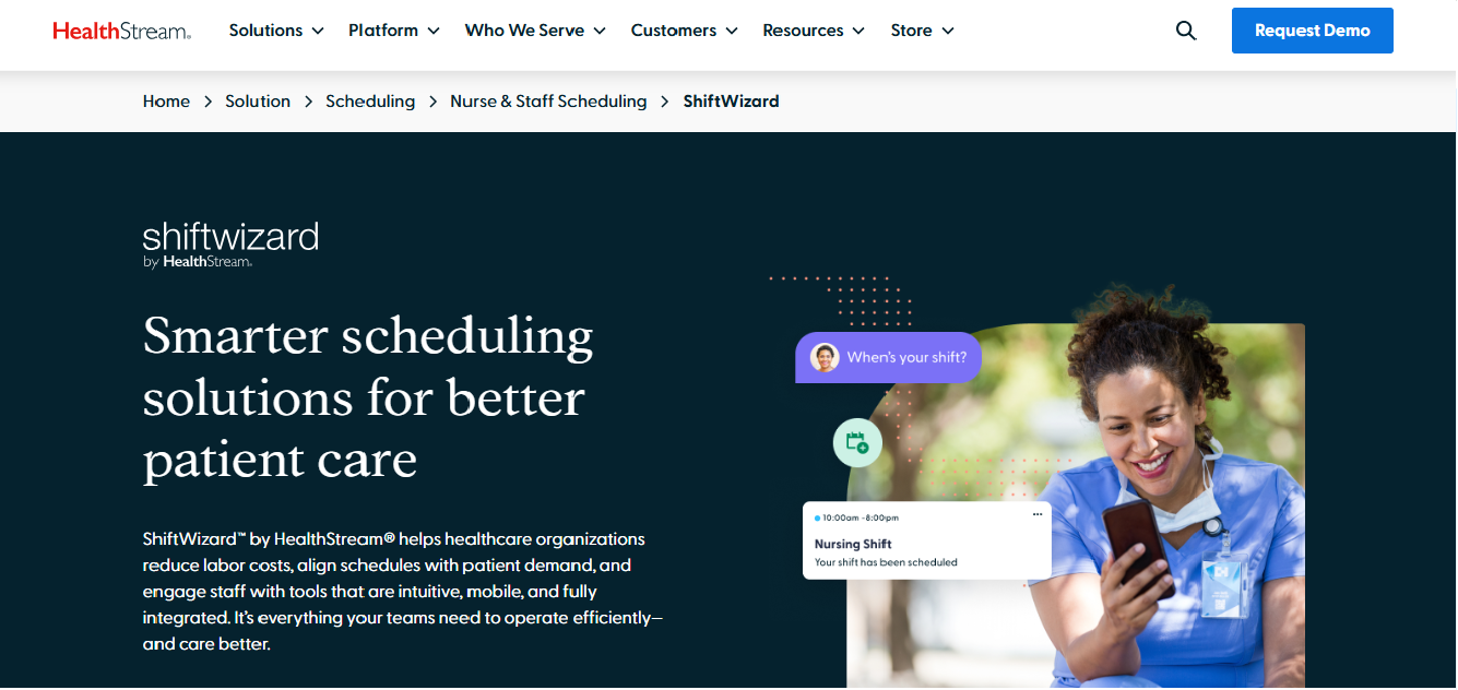 ShiftWizard hospital nurse scheduling platform