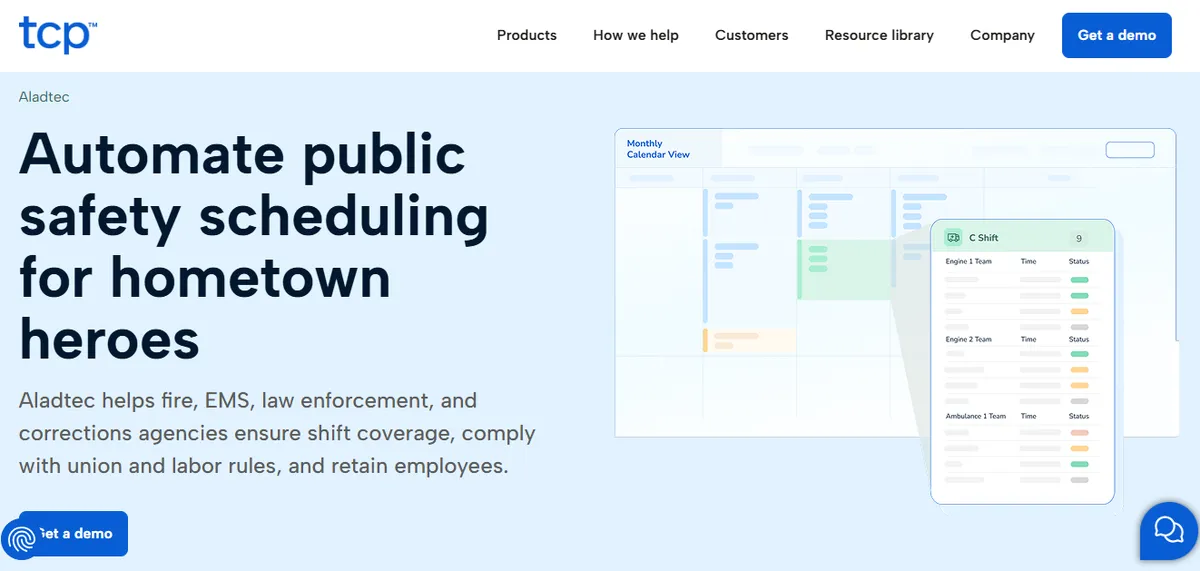 Aladtec by TCP healthcare and public safety scheduling platform