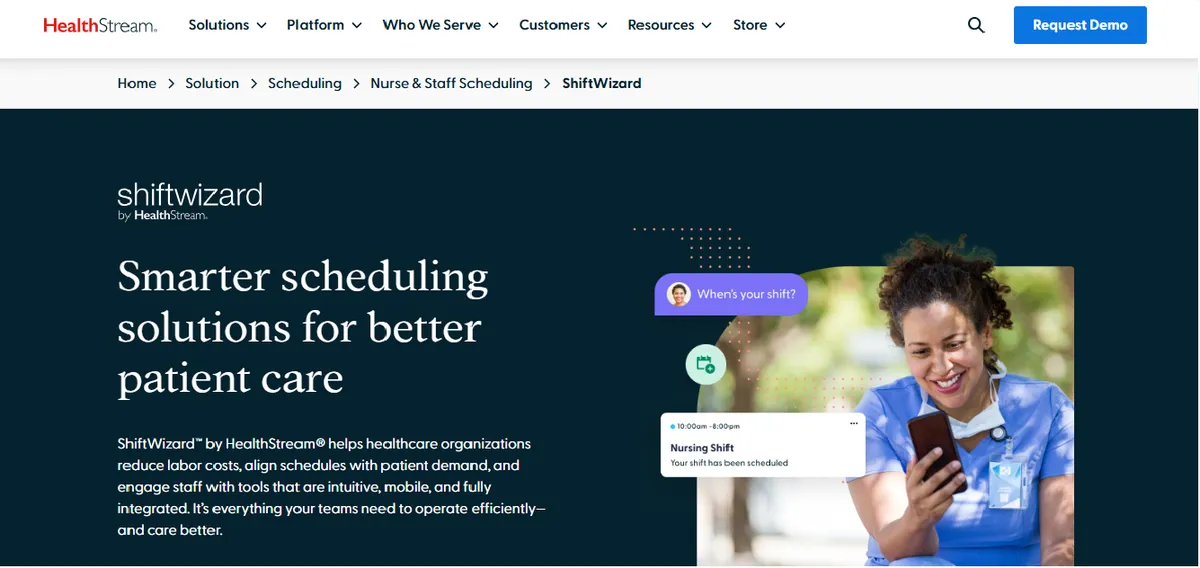 ShiftWizard hospital nurse scheduling platform by HealthStream